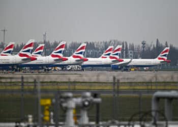 British Airways planes on the tarmac at LHR